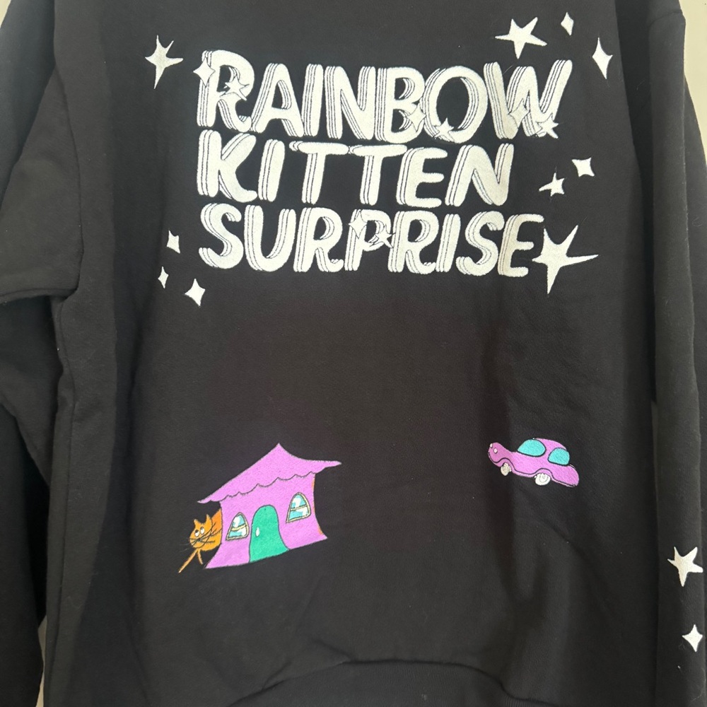 Rainbow Kitten Surprise Kitty Folk Crewneck Sweatshirt - Picture 3 of 5